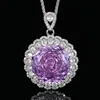 Colgante morado con cadena Chopin.