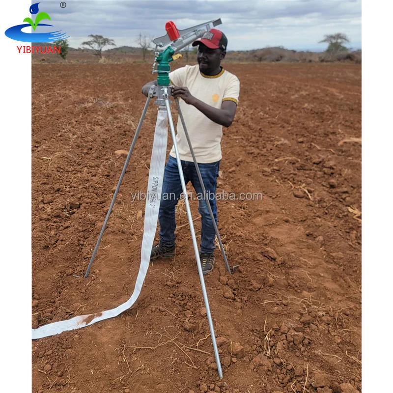 360 Impact Agricultural Sprinkler Irrigation System Big Py50 Rain Gun with Pipe Tripod Farm Water Sprinkler Py 50