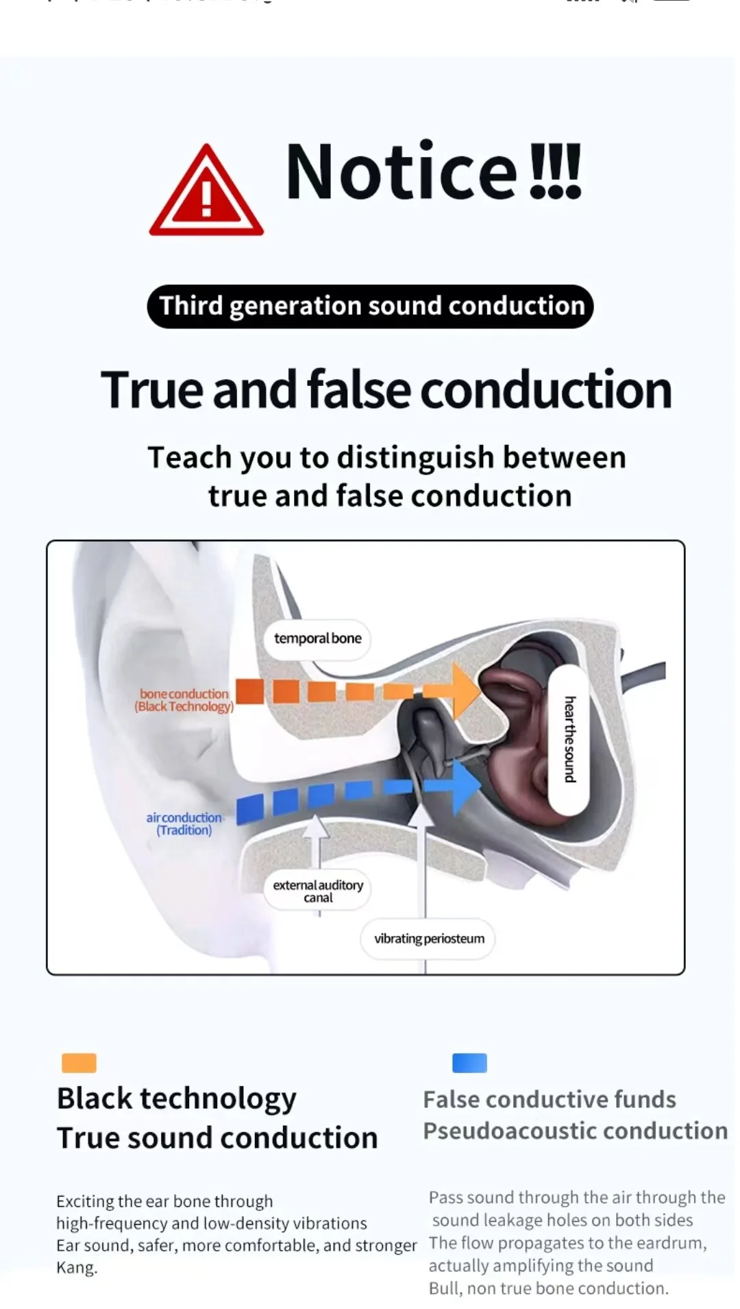 TWS Ture Wireless Earbuds KM-A60 Air Bone Conduction Comfortable on Ear Headphone