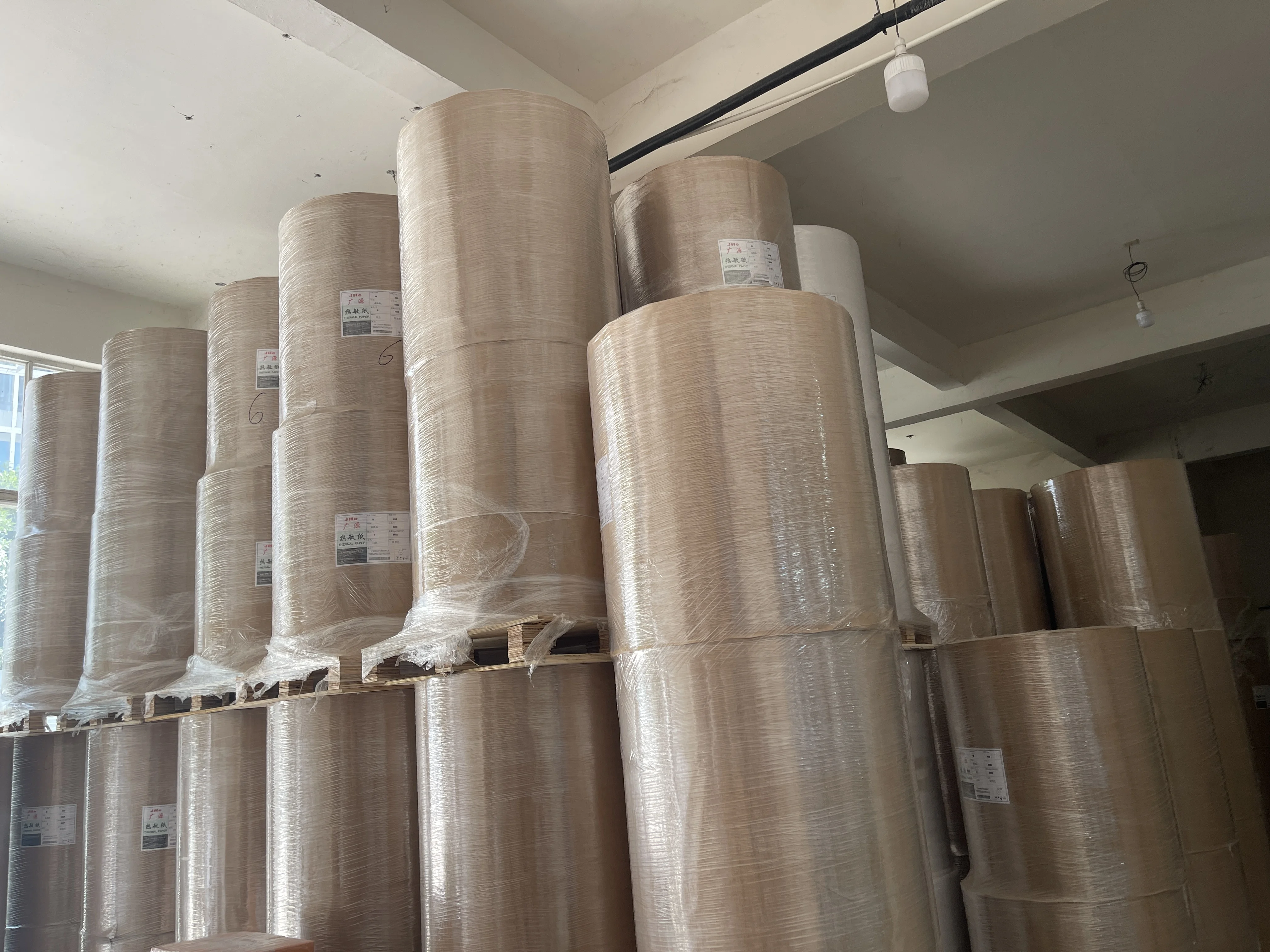 Factory supply 864mm 830mm 790mm width 6000m length thermal paper jumbo rolls