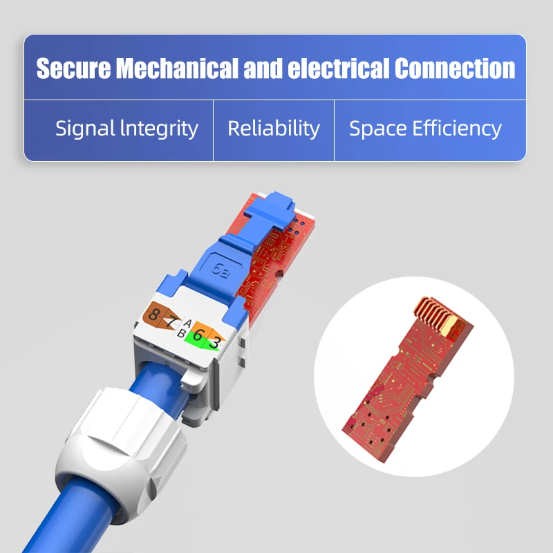 Ethernet Network Cat6 Cat6a Utp Rj45 Shielded Modular Lan Ez Connectors Toolless Plug