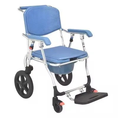 Medical Chair Toilet Patient Transfer Commode Toilet Wheel Chair for Disabled
