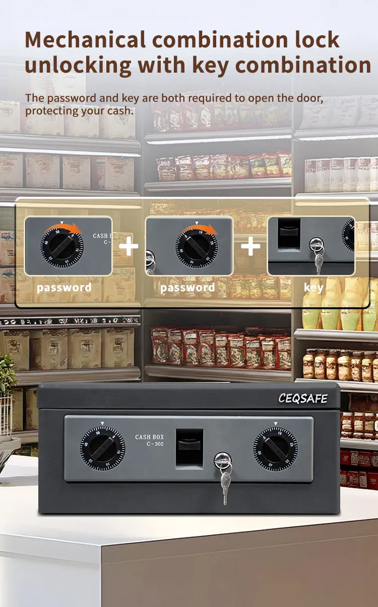 CEQSAFE New Design Metal Iron Safe with Password Protection Modern Cash Box Safe supplier