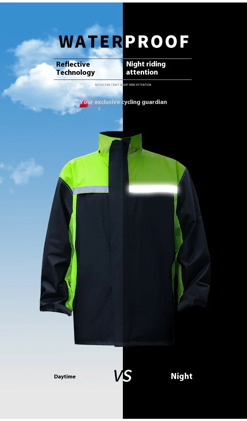 Outdoor Waterproof Motorcycle Riding Clothing  Adult Raincoat Durable Windproof Reusable Rainproof Jacket Pants Racing Suit Set