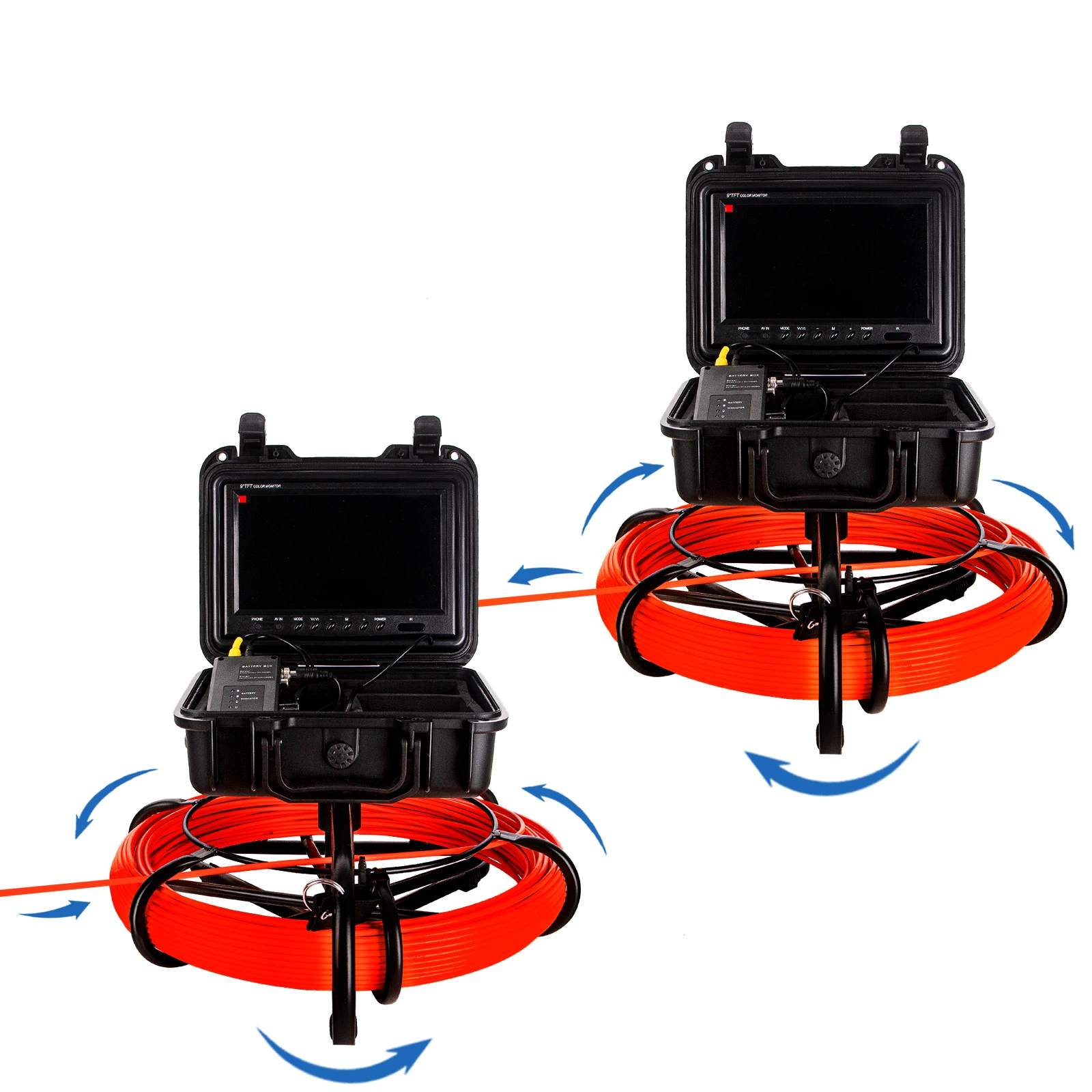 Best 7MM 10-100M Cable Sewer Camera 23MM Lens Industrial Endoscope Sewer Pipe Inspection Camera System With 16GB DVR Video Recording factory