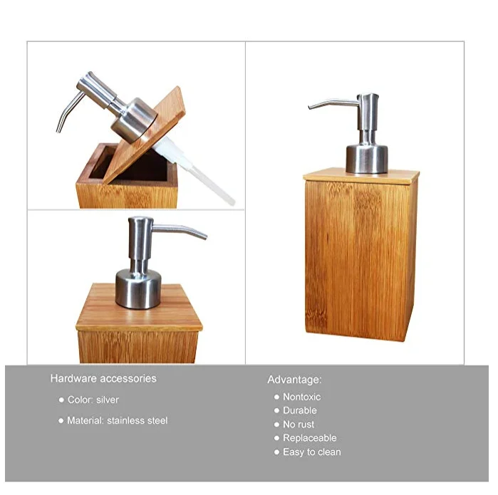 
Лидер продаж, профессиональный аксессуар для ванной из натурального бамбука по низкой цене, современный набор из 6 предметов 