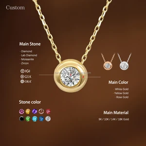 0.3ct Lab Grown Diamonds 14k Gold Necklace Trendy Style 14k Gold Rose Gold Chain Featuring Pearl Lab Diamond Stones