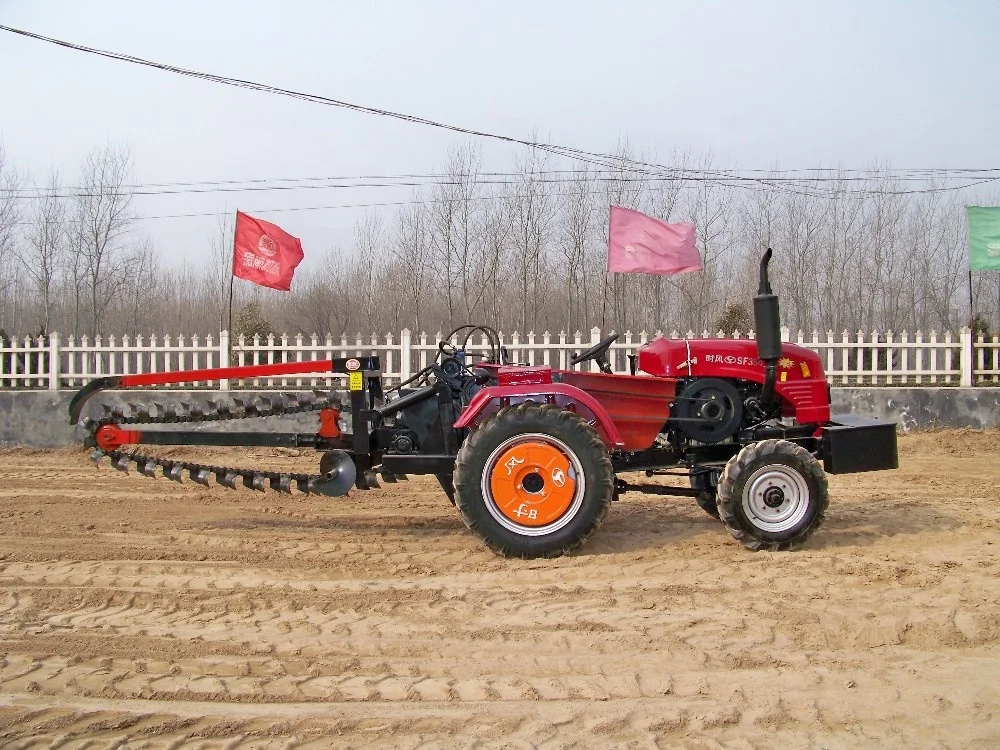 Ditching Device Two-wheel Drive Deep Soil Ditcher Trencher