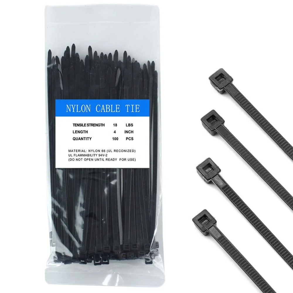 de 2,2 x 150 mm color negro Paquete de 100 bridas de plástico de nailon para cables
