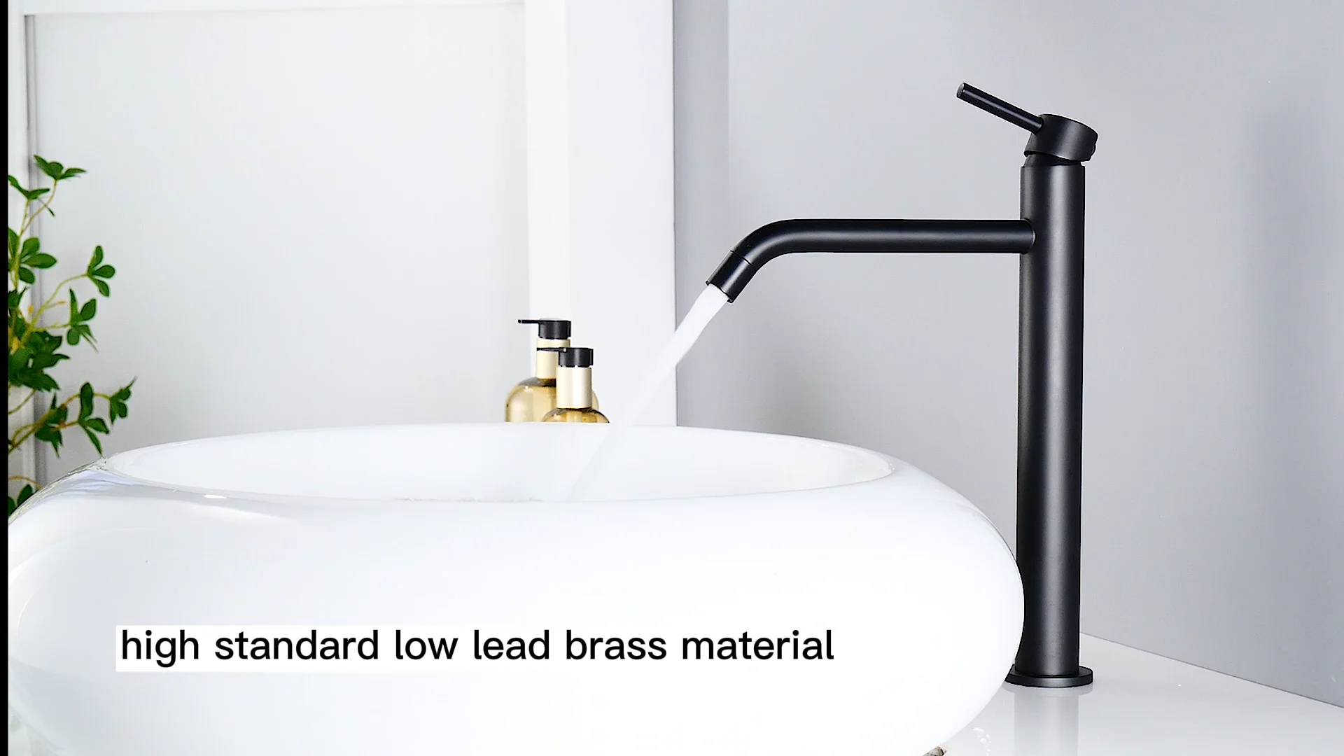 Cheap Single Handle Brass Hot And Cold Water Tap Matte Black Shower