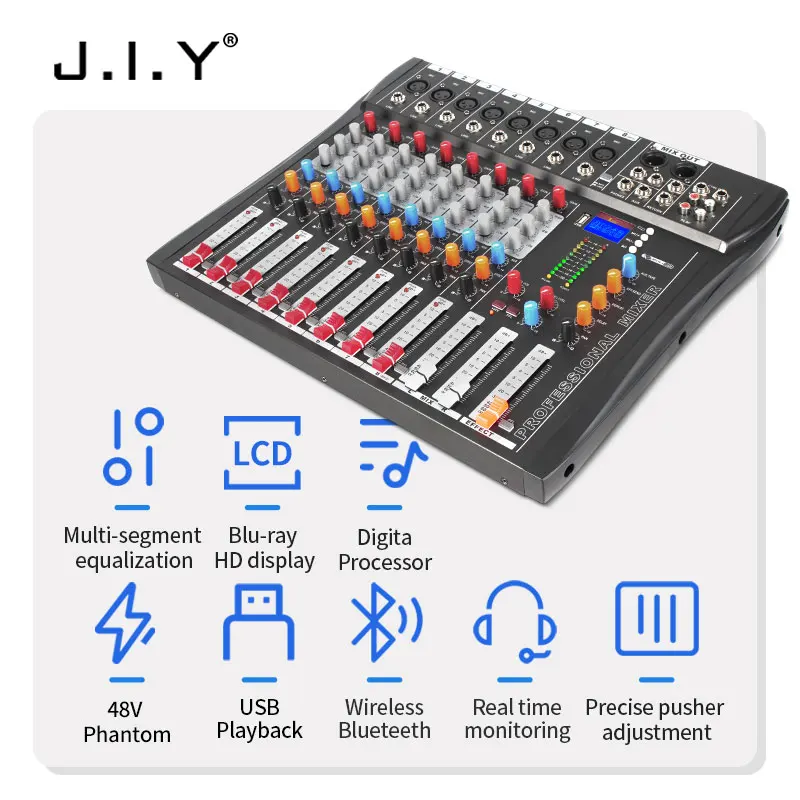 Mixer Audio Channel Professional 48V Phantom Power