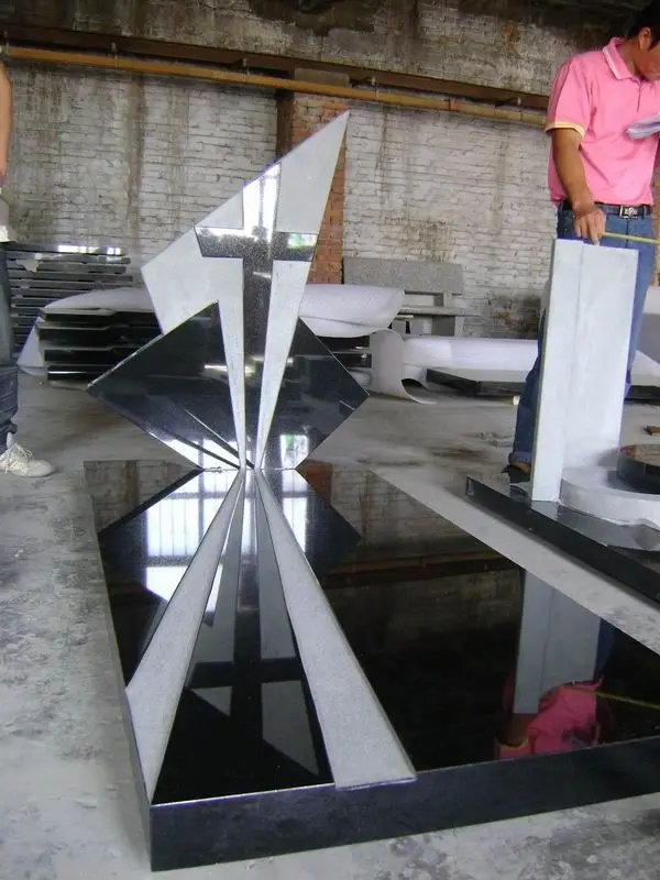 High Polished Degree Black White Granite Tombstone High End Wholesale Tombstone Tiles