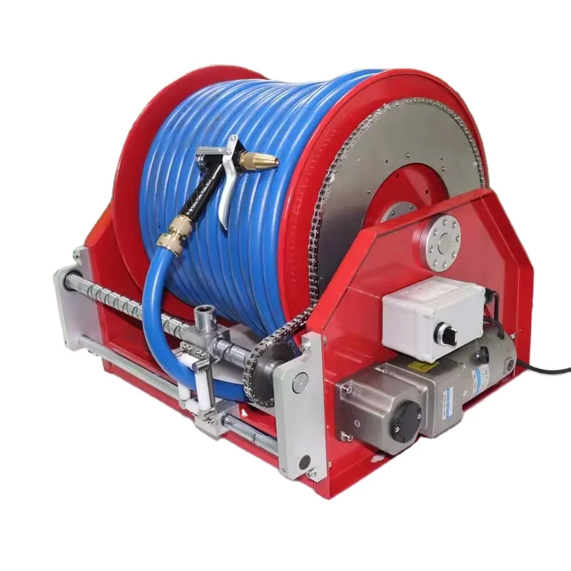 JOEJET Auto-intrekbare hogedrukreiniger slanghaspel, 50FT x 3/8 Heavy Duty stalen hogedrukreiniger slanghaspel dubbele arm, 4000 PSI