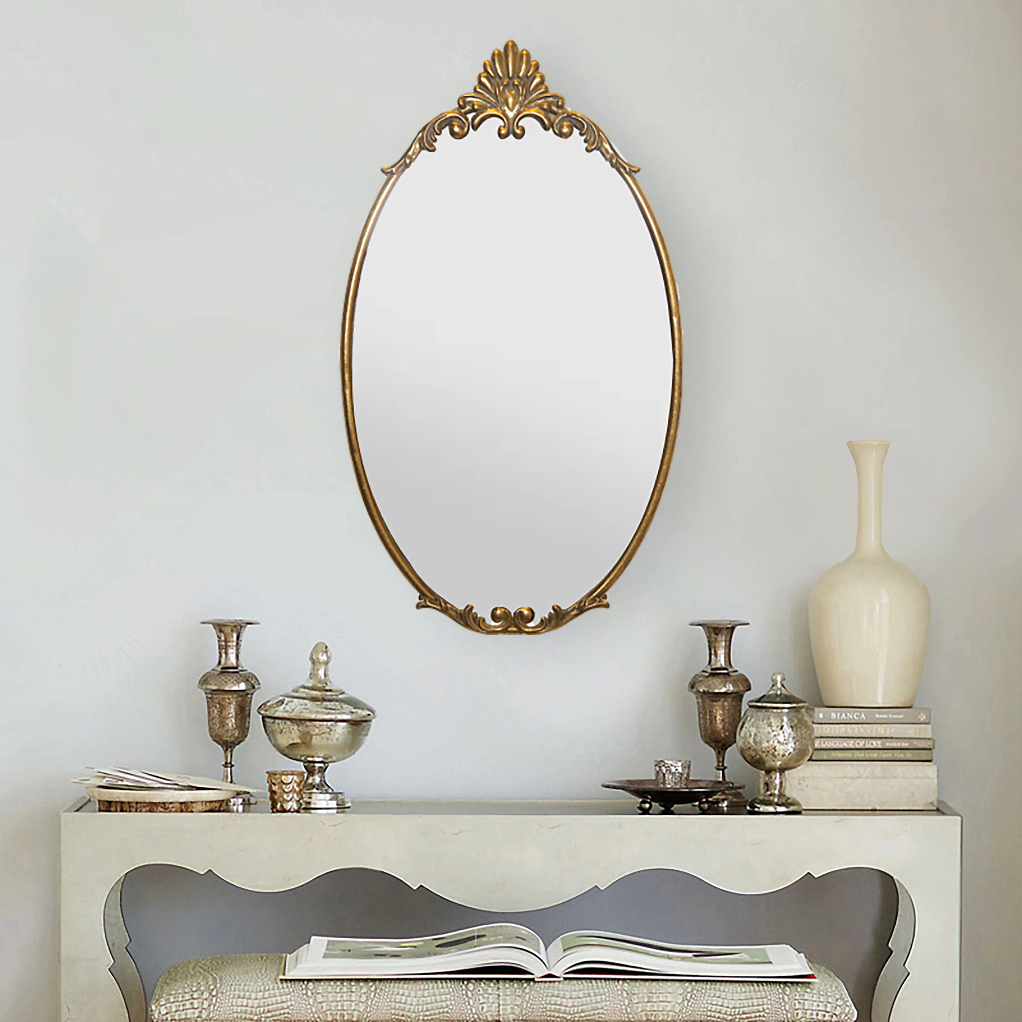 Modern For Home Stylish Wall Mounted Home Decor Mirror Metal Frame ...