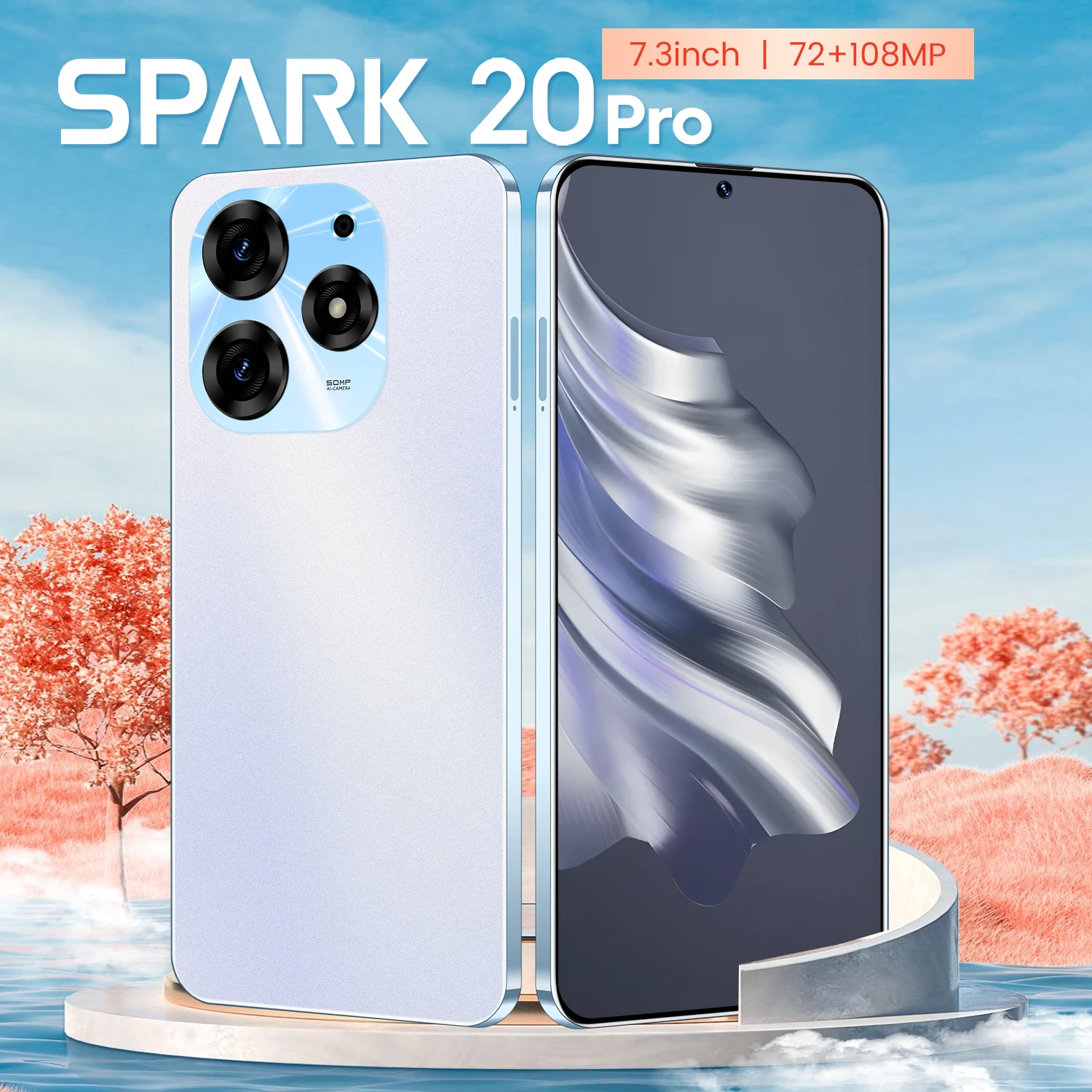 Brand New Tecno Spark 20 Pro Original HD+ 5G Smartphone Network Android 14.0 16GB+1TB Memory 3G 4G Mobile Phone