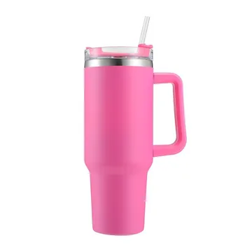 40 oz Stainless Steel Vacuum Insulated Tumbler with Lid and Straw for Water Iced Tea or Coffee Car Hold Cup Tumbler Mug