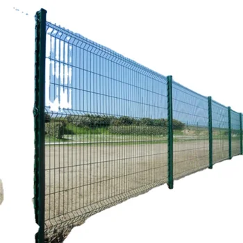 Fast supply speed commercial farm galvanized iron fixed welded curved steel hot dipped 3d wire mesh fence knot for dee