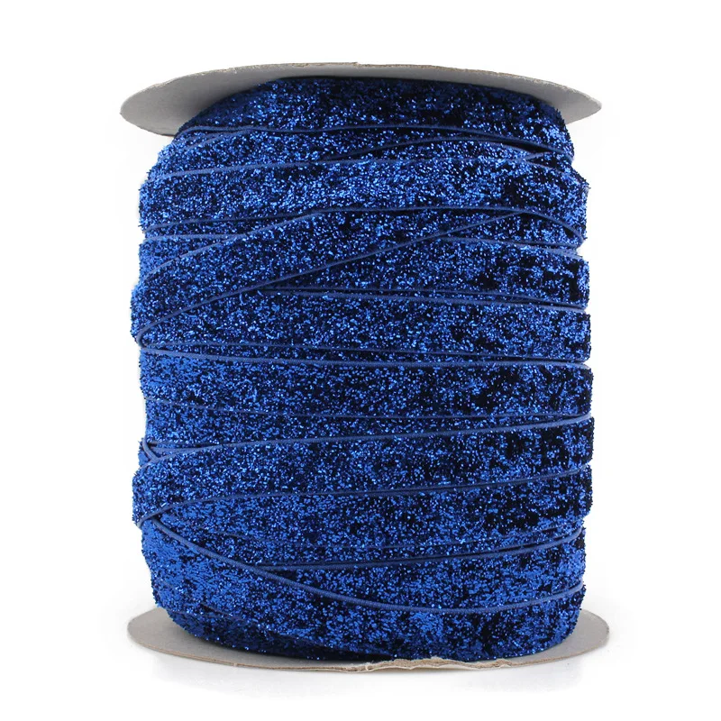 1cm Spandex Nylon Elastic Ribbon Gold Powder Gold Onion Wrapped Ribbon Girl Hair Band Accessories Accessories
