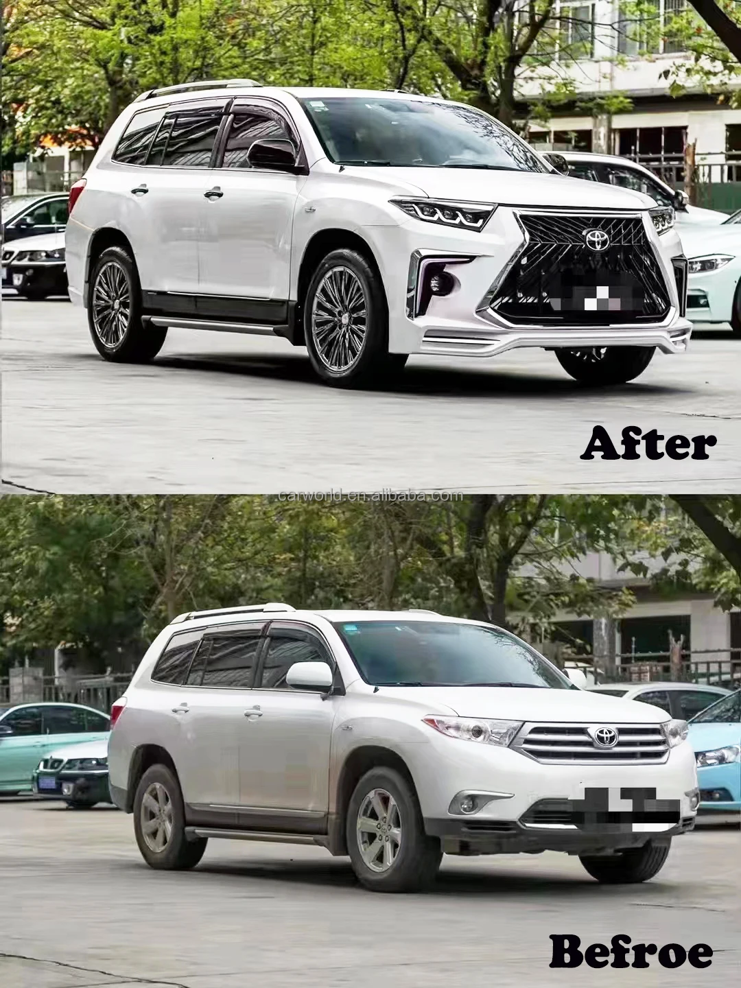 Car Bumper For 20122014 Toyota Highlander Bodykit For Highlander