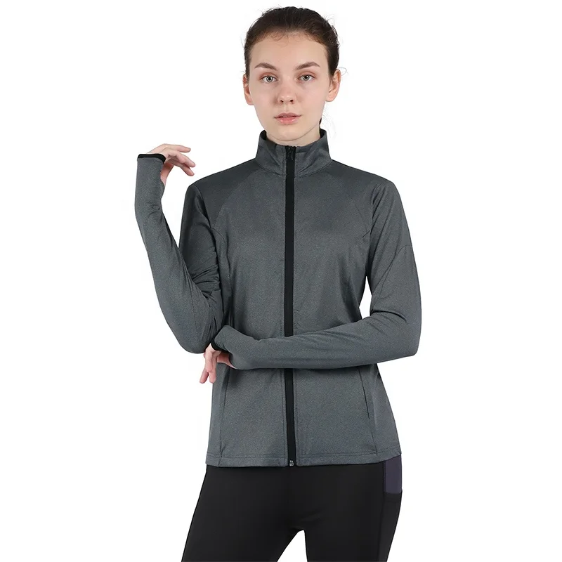 DISHANG Womens Full Zip Running Jacket Workout Track Jacket Active Wear