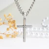 Collar de cadena cubana Silver Cross 2