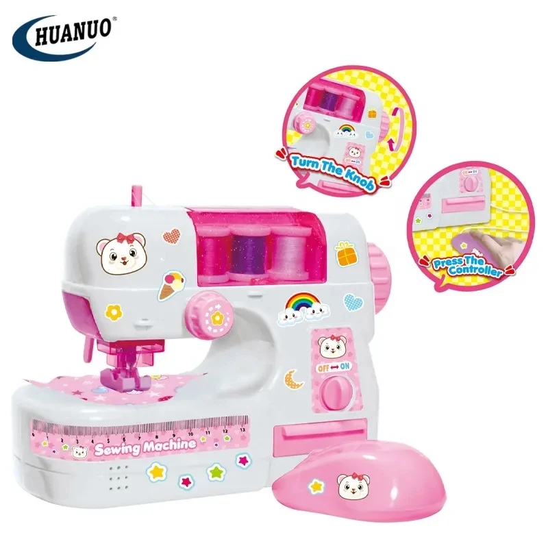Mini Machine à Coudre Jouet Pour Enfants – Fonctionne Sur Piles – Simulation Réaliste Avec Lumières Et Sons – Coud Du Tissu