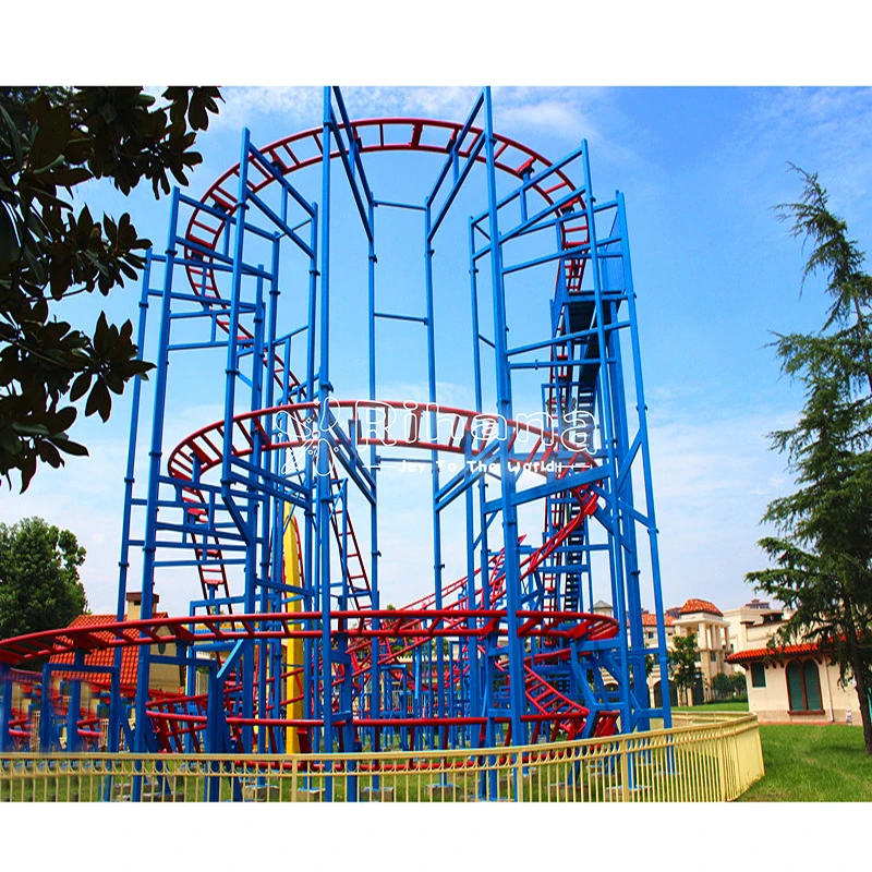 Unique Design Large Overlapping Roller Coaster Amusement Park Ride Manufacturer Thrill Zip Line