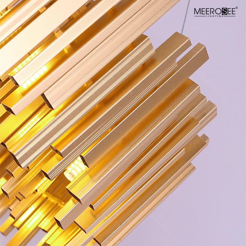 Meerosee Metal Light for Restaurant Gold Color Modern Chandelier and Lights MD86765