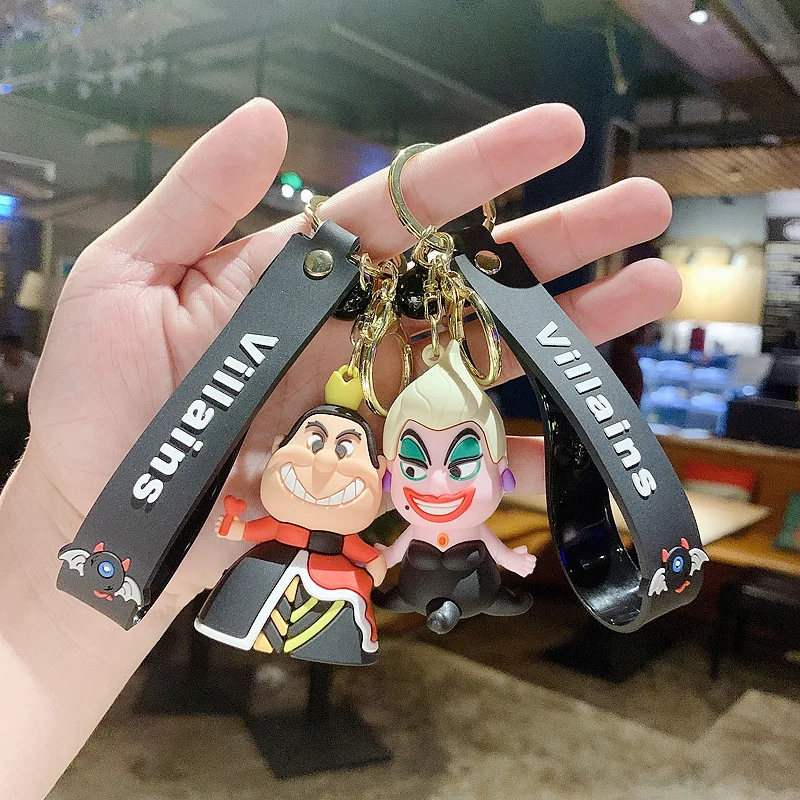 Newest Antilost Bag Car Key Decoration Keychains Cute Cartoon Cruella