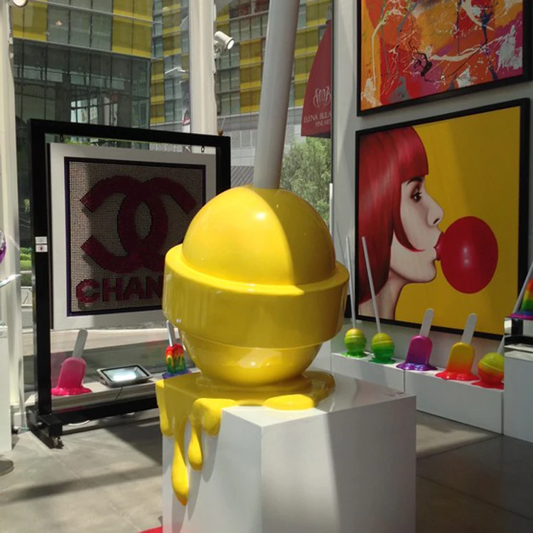 Pop Art Sculpture Candy Dripping Style Art Fiberglass Giant Candy
