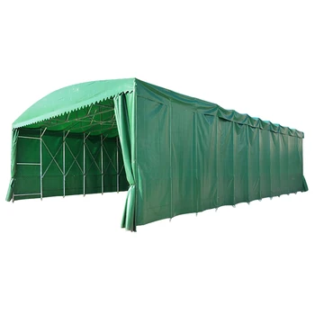 Factory logistics stalls outdoor storage push and pull movable retractable awning temporary activity large awning