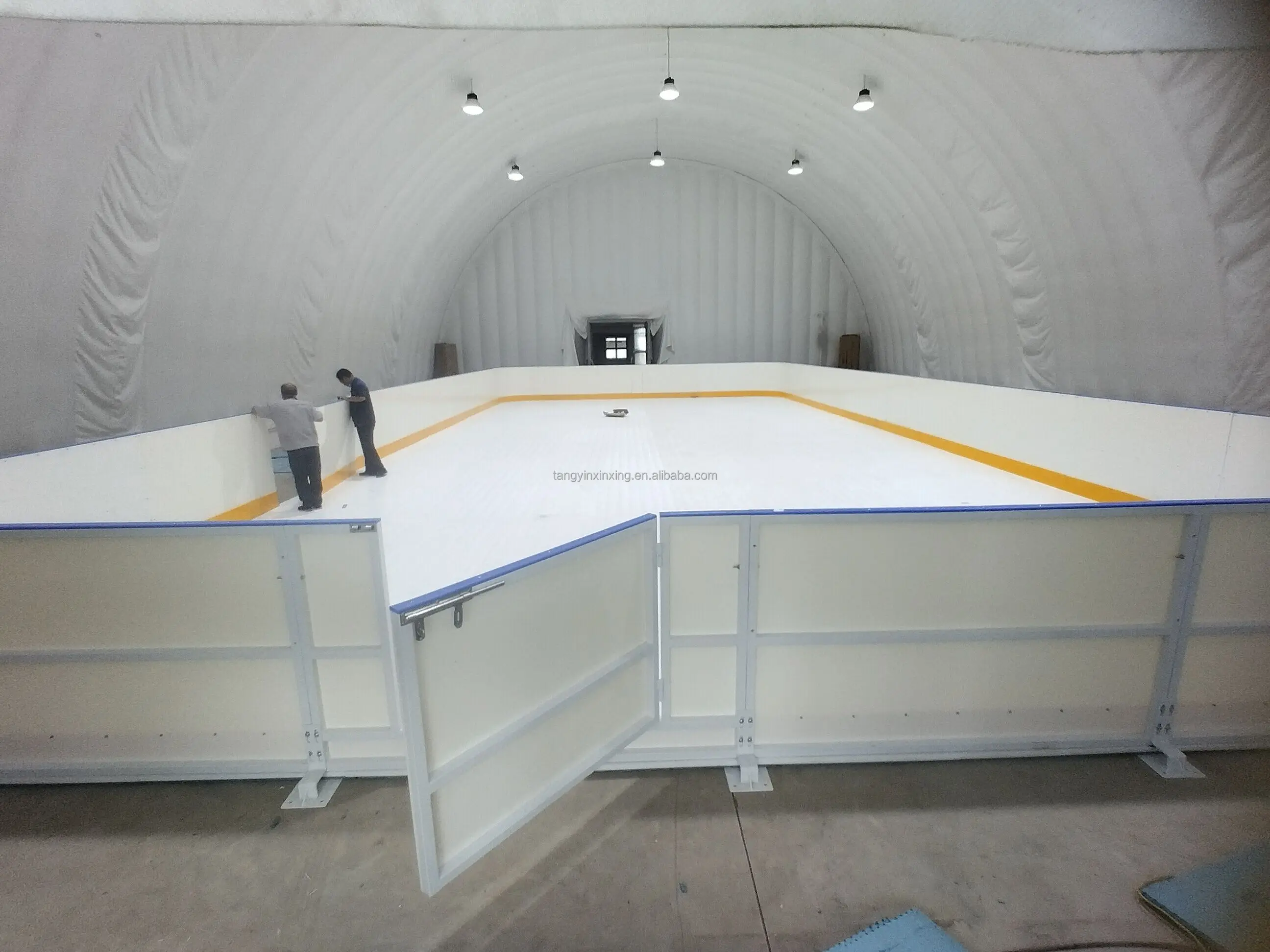 HDPE Polyethylene Synthetic Ice Curling Hockey Rink Plates Board Panel Glide Rink with Cutting Service