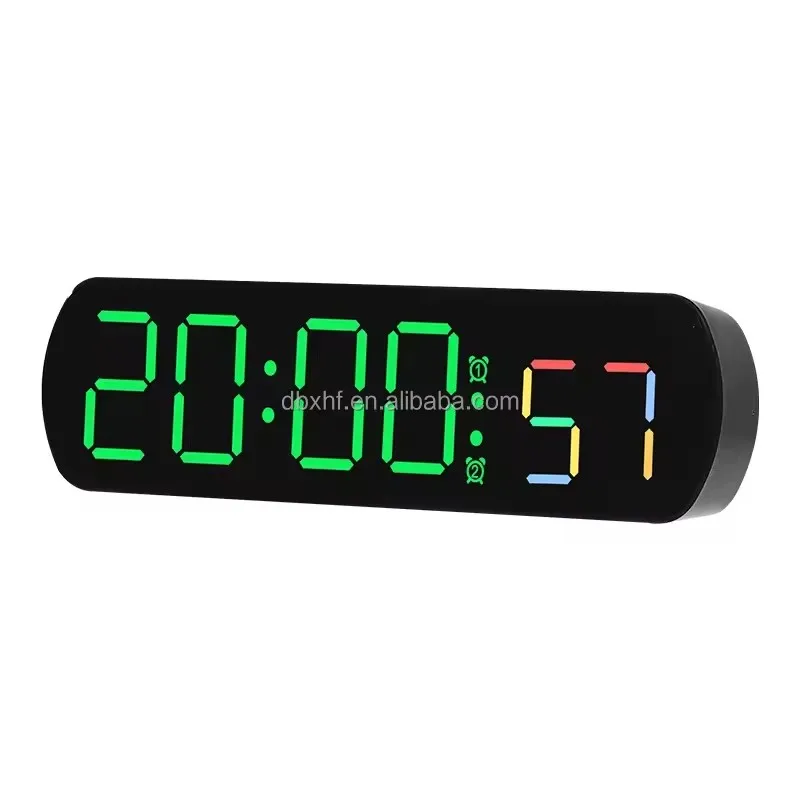 Favorite Products Electronic LED Clock Snooze Voice Control Digital Color Alarm Count up & Lighted Desk Wall Clock