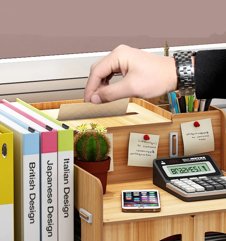 
 Настольная коробка для получения бумаги А4 и книжной бумаги, ручка, цилиндр, бумажное полотенце для рисования, канцелярские принадлежности, полка, артефакты для студенческого общежития  