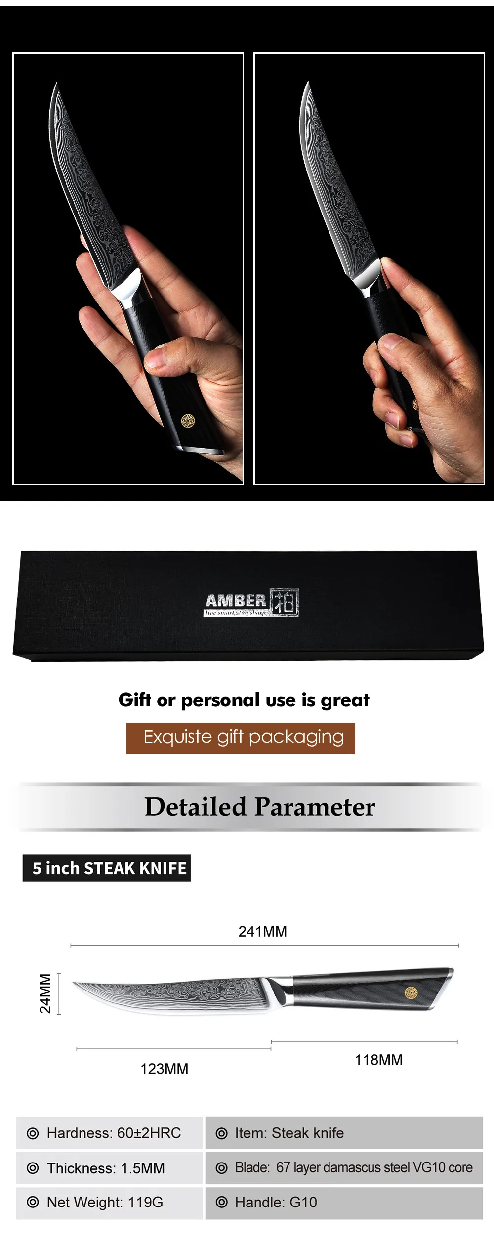 Best Damascus 67 Layer Kitchen Knife Set Kitchen Steak Knife Set Custom Steak Knives Set With