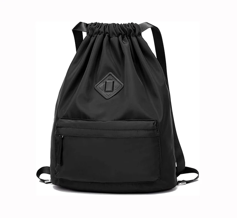 Custom Sport Style Drawstring Backpack Luxury Open PP Cotton Canvas Lining Padded Shoulder Strap Waterproof for Outdoor Use