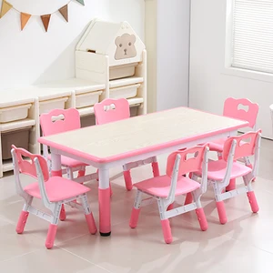 New Children's Learning Desk Modern Height Adjustable Toddler Table and Chair Set Non-Slip Study Desk for Kids for School Use