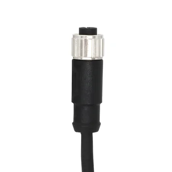 KRONZ M12 Pre-assembled Connectors Customized Cable Length Female Straight PVC Black Unshielded Assembly Cable Connectors