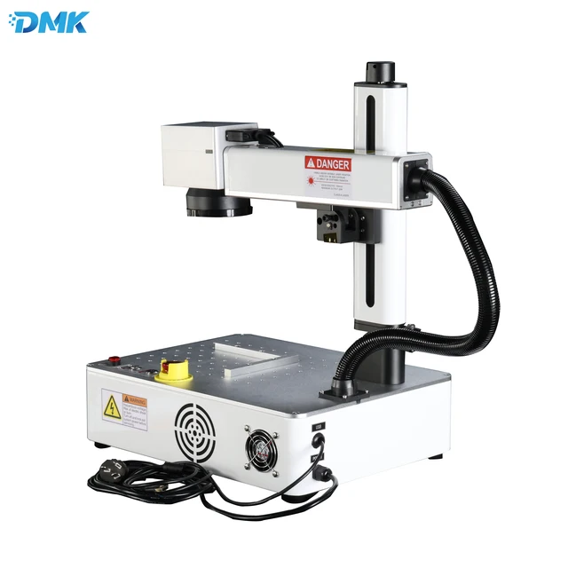 DMK 2024 New 20W 30W 50W Fiber Laser Marking Machine Folding Laser Engraver for Metal and Plastic