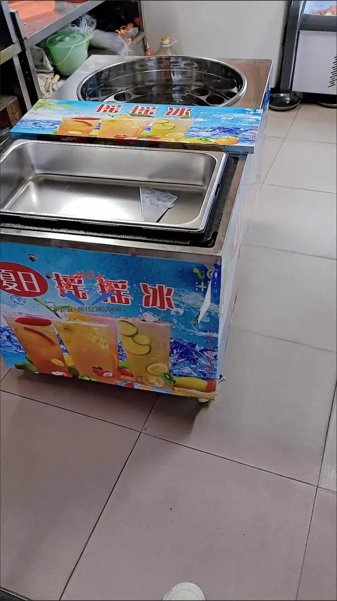 Thai Cola & Sprite Smoothie Maker Machine Trolley Ice Cream & Smoothie Machine with Motor Core Components