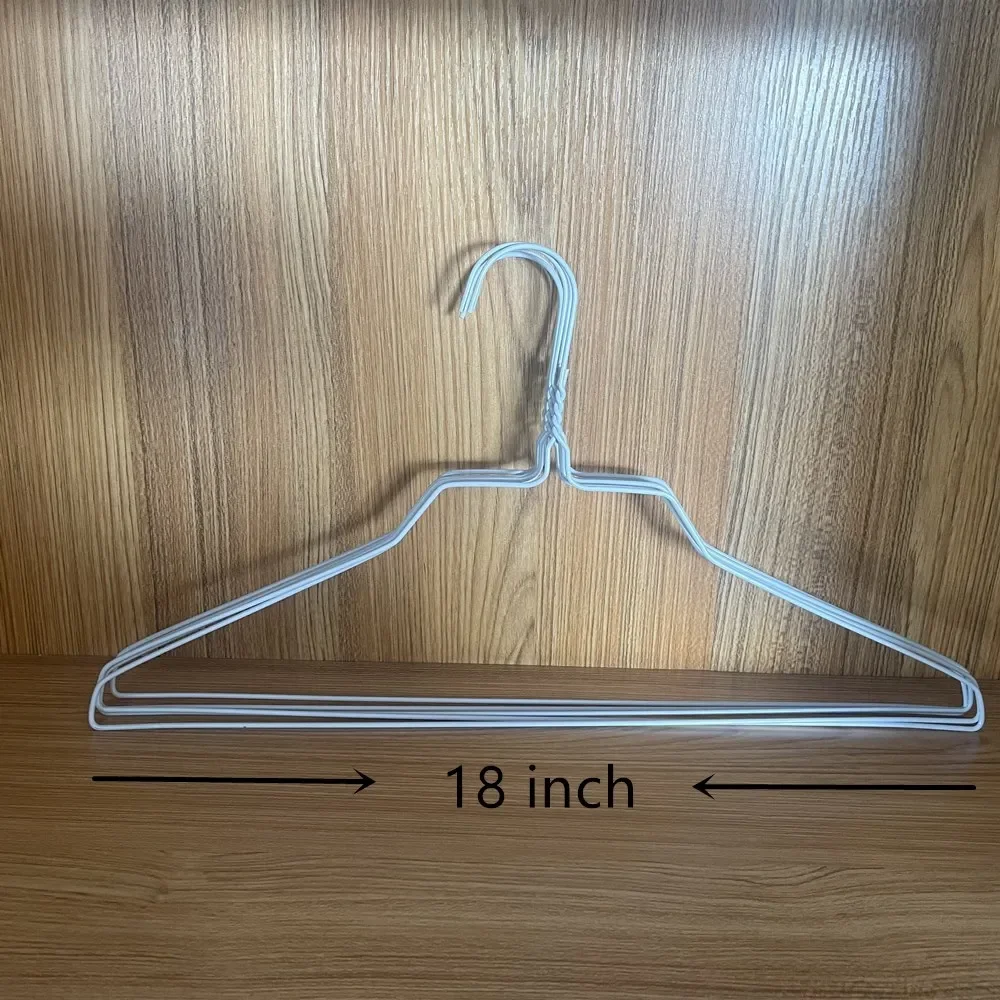 Disposable Laundry Wire Hangers For Cloths Steel Hangers Iron Wire Coat Clothes Hangers White