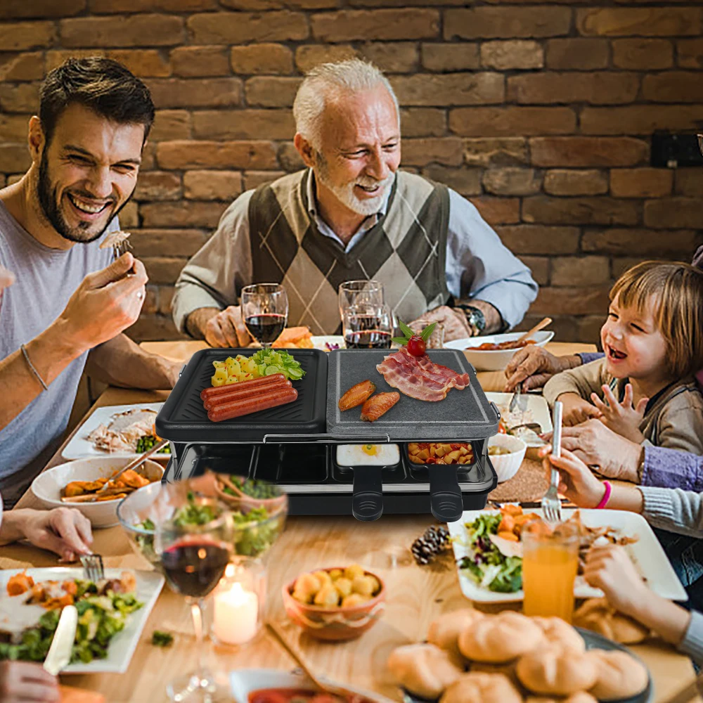 6-8 person stainless steel electric raclette