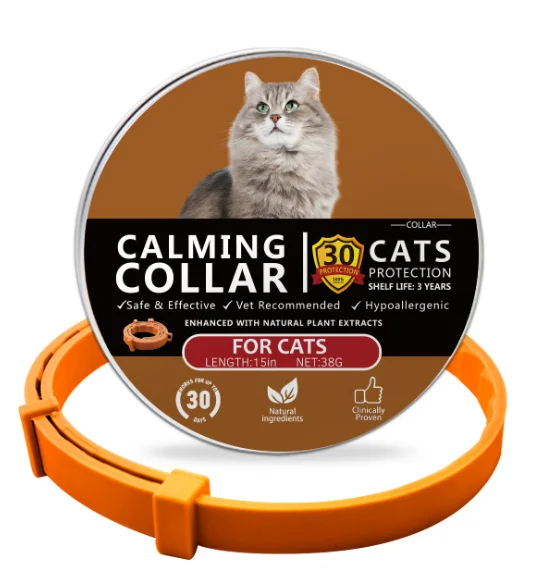 Safe Pet Calming Collar Anti Anxiety Lavender Oil Reduce Relief Dog Cat