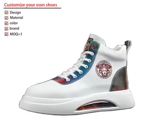 Custom High Quality Original Genuine Leather Factory Dropshiping Brand Logo Customization Men's Casual Skateboarding Shoes