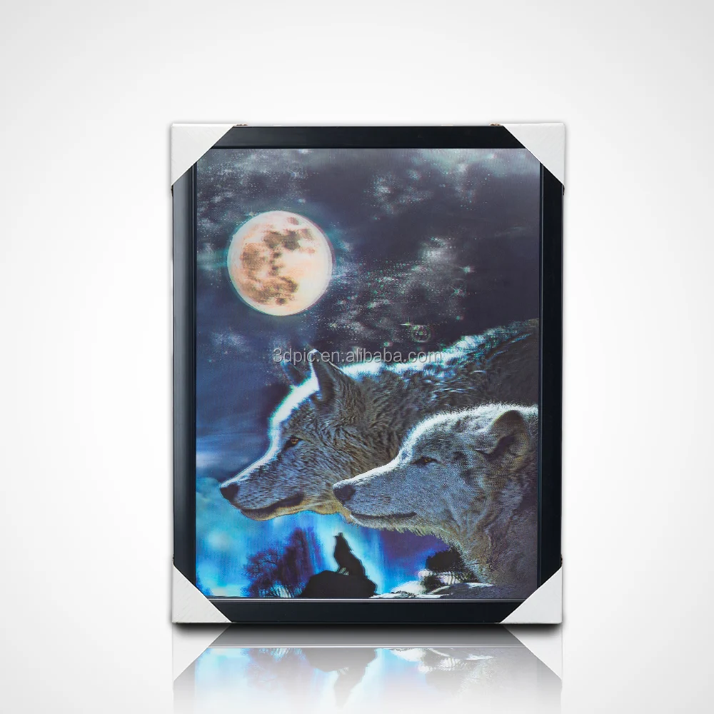Factory Direct Wholesale Customized 3d Picture Posters Wolf