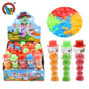 Kids Toy Candy Wholesale Custom Insect Bottle Candy Fruit Flavor Ball Shape Hard Candy