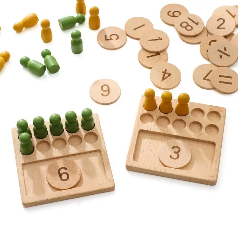 Montessori Zählbrett Mathematik Spielzeug Pädagogisches Lernspielzeug Lehrmittel Kinder Holzspielzeug CE CPC