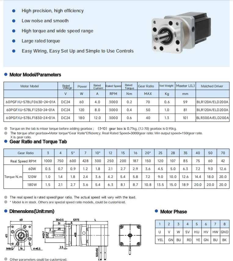 Bldc Motor, 48V, 24V, 110V, 220V - detail 32