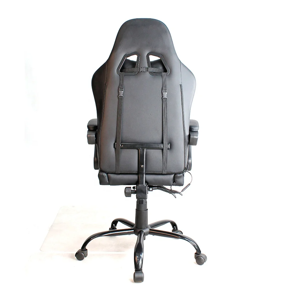 2024 LED Gamer Chair Computer Metal Base Leather Gaming Chair RGB With LED Lights