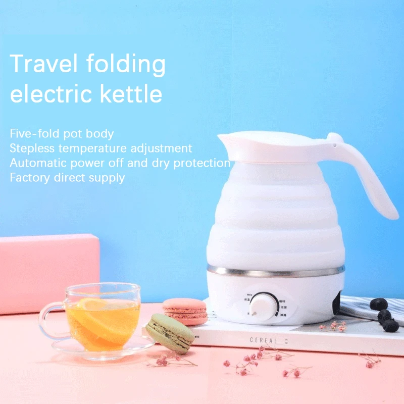 Portable Electric Kettle Silicone Foldable Travel Camping Water Boiler Adjusting Portable Electric Kettle Silicone Foldable Travel Camping Water Boiler Adjusting